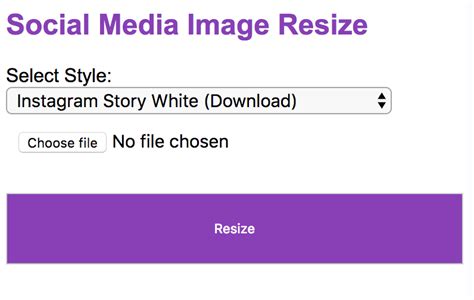 Social Media Image Resizer Lightweight Php Script That Help You
