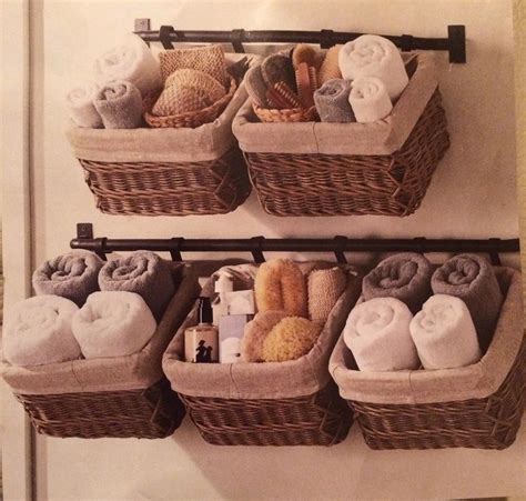 Great Idea For The Bathrooms Bathroom Baskets Small Bathroom Decor