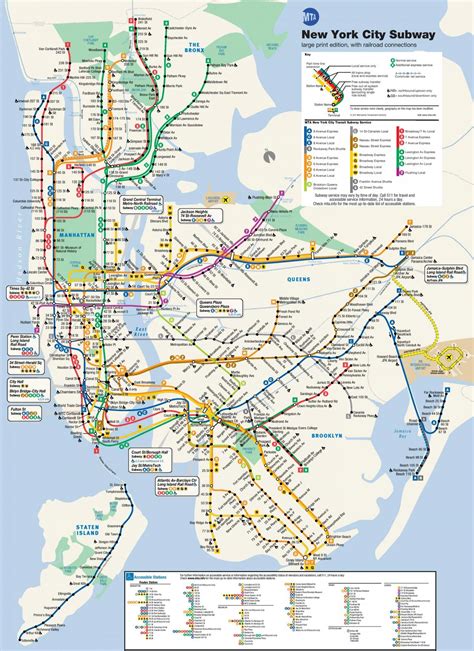 Map Of Brooklyn Metro Metro Lines And Metro Stations Of Brooklyn