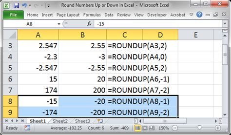When the first character is an equal or minus sign, excel thinks its a formula. Round Numbers Up or Down in Excel - TeachExcel.com