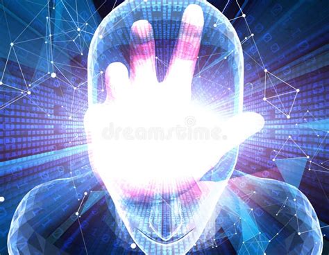 Future Artificial Intelligence Technology And Human Head Wisdom And