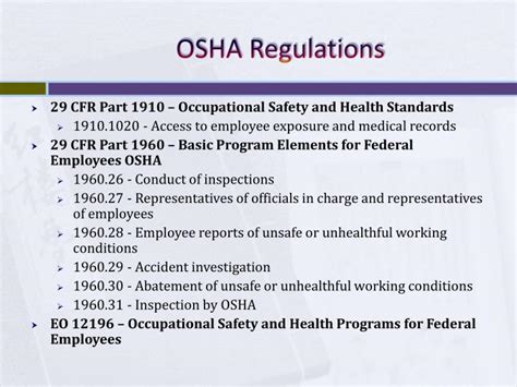 Ppt Occupational Safety And Health Administration Osha Powerpoint