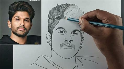 Drawing Allu Arjun How To Draw Allu Arjun Step By Step Drawing