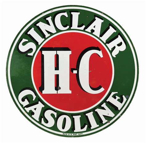 Lot Detail Sinclair Hc Gasoline Porcelain Service Station Sign