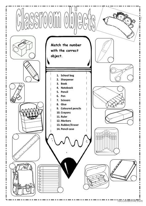 Classroom Objects English Esl Worksheets Pdf And Doc