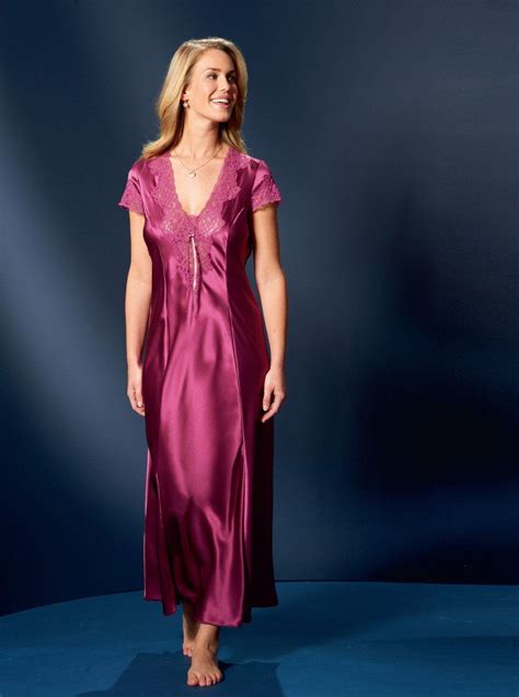 Pure Silk Nightdress Alt Night Dress Satin Clothes Long Gown