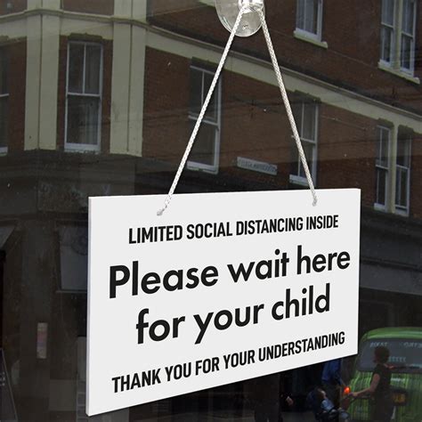 Please Wait Here For Your Child Limited Social Distancing Etsy