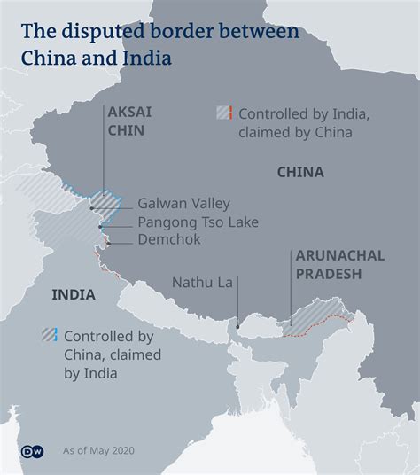 Map Of China And India Border