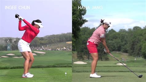 [골프스윙] ingee chun vs hana jang 전인지vs장하나 측면 [스윙학개론] youtube