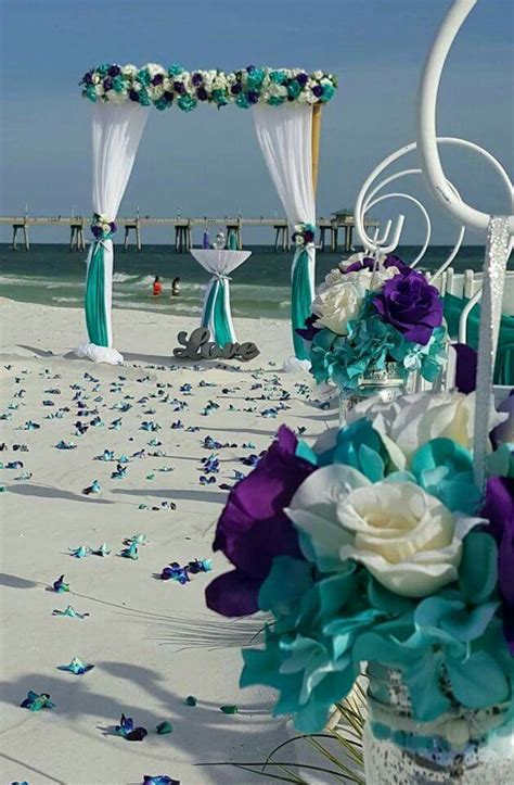 For the first collage, i'll go with a nautical theme in traditional colors of navy. nice turquoise beach wedding best photos | Beach wedding ...