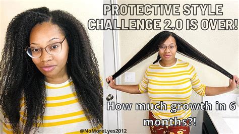 Updated Length Check 6 Month Hair Growth Challenge 20 Youtube