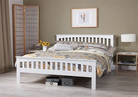 Serene Amelia 5ft Kingsize White Wooden Bed Frame By Serene Furnishings