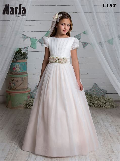Vestido de comunión L157 Colección 2021 by Marla | Michelle y Manuela