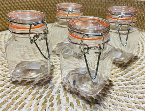 Small Mason Jars With Hinged Lids 4 Ounce Midnight Sun