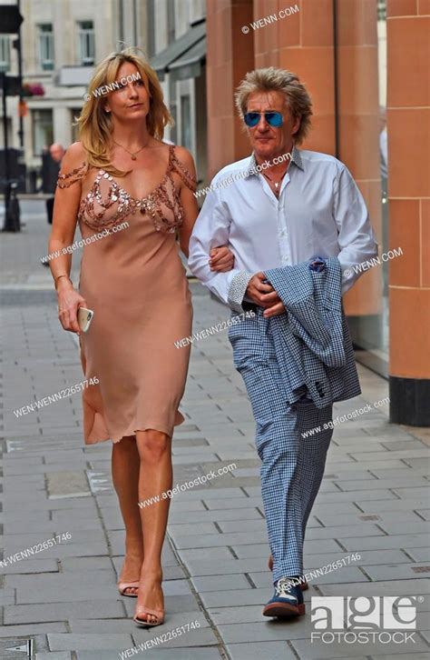 Rod Stewart And Wife Penny Lancaster At C Restaurant In Mayfair Featuring Penny Lancaster