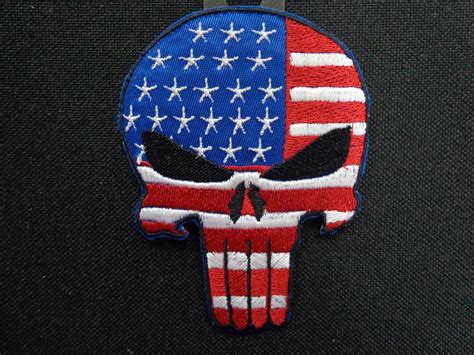 Us Flag Punisher Skull Arizona Biker Leathers Llc