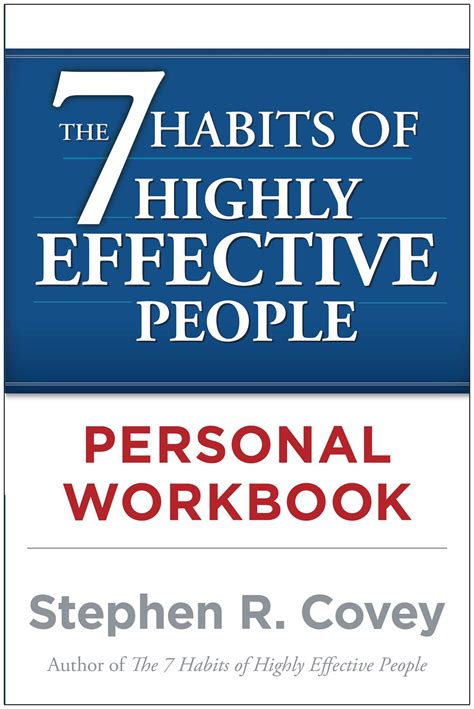 The 7 Habits Of Highly Effective People Personal Workbook Book By Stephen R Covey Official