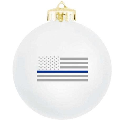 Thin Blue Line Ornament Available In Black And White Thin Blue Line Usa