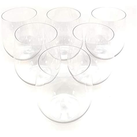 48 Piece Stemless Unbreakable Crystal Clear Plastic Wine Glasses Set Of 12 Ebay