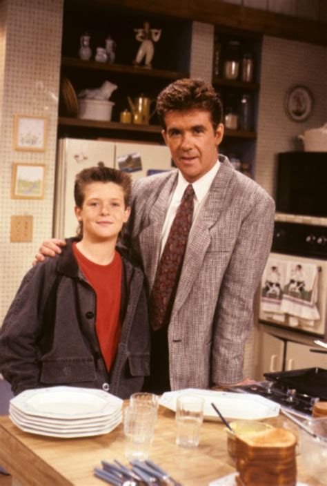 Alan Thicke And Son Robin Thicke On The Set Of Growing Pains In 1989