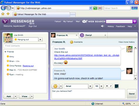 Yahoo Launches Browser Version Of Messenger Techcrunch
