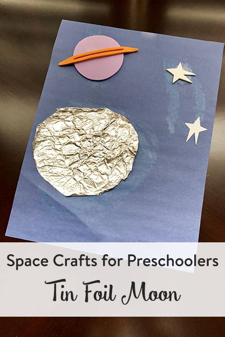 Space Crafts For Preschoolers Tin Foil Moon • Space Crafts For