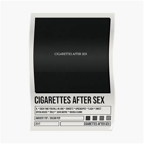 Cigarettes After Sex Self Titled Album Poster Poster By Oscarlobban