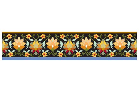 Arabic Floral Seamless Border Traditional Islamic Design 15719961