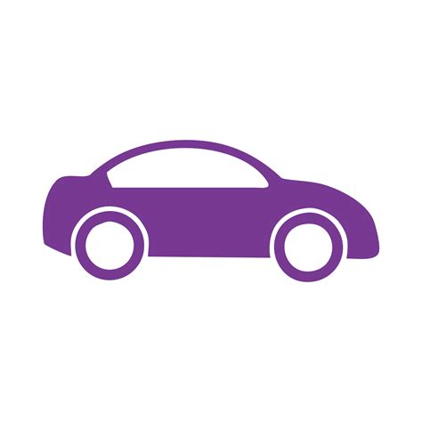 Silhouette Of Cute Cartoon Toy Car In Purple Car Illustration Car