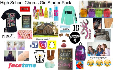 High School Chorus Girl Starter Pack Rstarterpacks