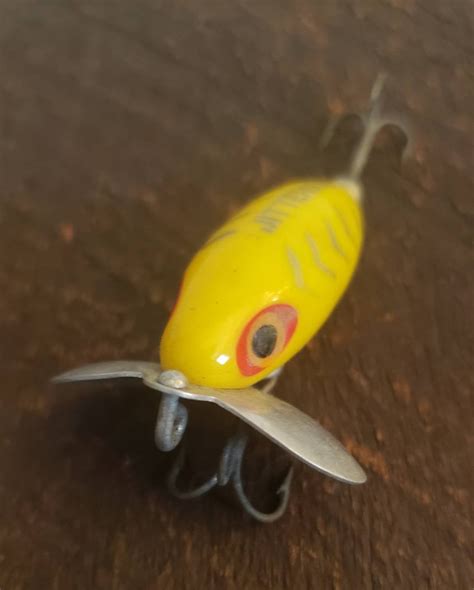 Fred Arbogast Yellow Jitterbug Fishing Lure By Verasvintagevault On