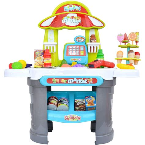 Kids Play Grocery Store Mart Cashier Play Set Supermarket Play