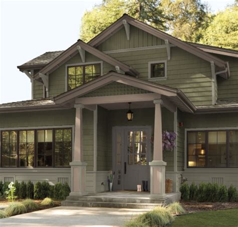 13 Olive Green House With Brown Trim Ideas