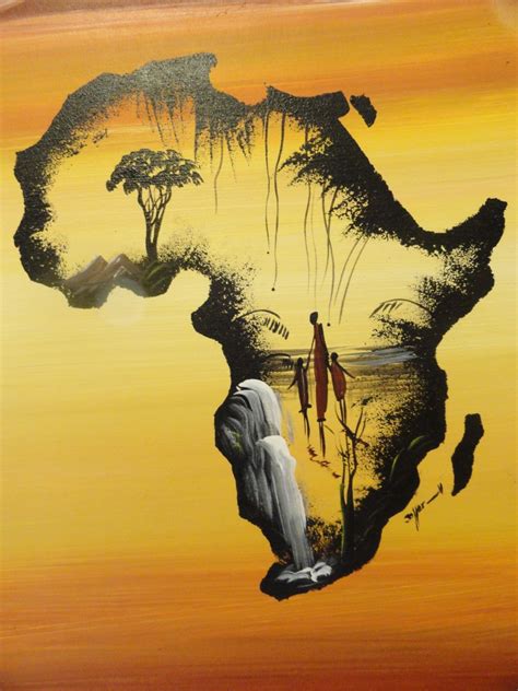 Africa Sunset From Africart On Storenvy African Art Paintings Africa