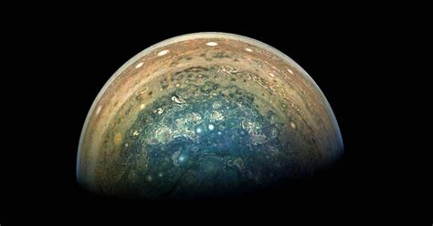 Jupiters South Pole Is Stunning In Newly Edited Nasa Picture