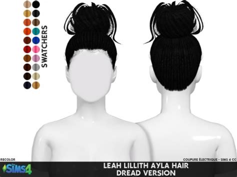 Leah Lillith Ayla Hair Dread Version Recolor At Redheadsims Sims 4