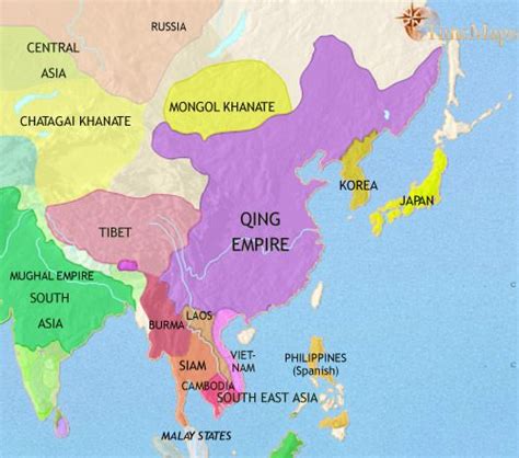 Click To Open History Map Of East Asia China Korea Japan 1648ad