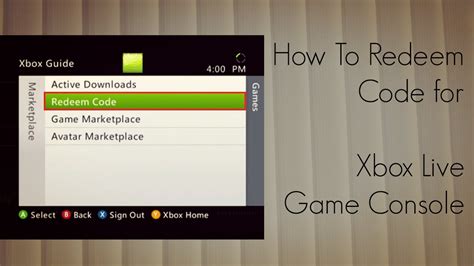 How To Redeem Code For Xbox Live Game Console Youtube