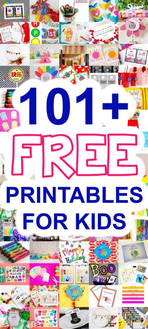 101 Free Printables For Kids Crafts Puzzles Games And More