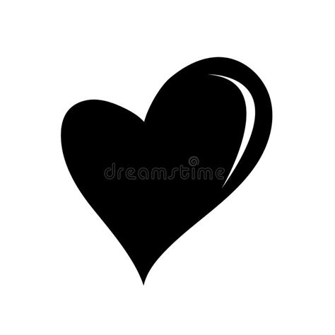 Heart Shape Vector Icon Isolated On White Stock Vector Illustration
