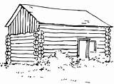 Hut Cabin Log Clipart Coloring Drawing Hicks Sera Webstockreview sketch template