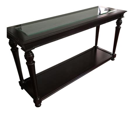 Restoration Hardware Cane & Glass Console Table on Chairish.com | Glass console table, Console ...