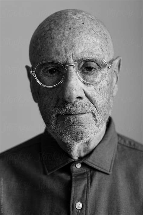 Bald Elderly Man In Glasses By Stocksy Contributor Bonninstudio