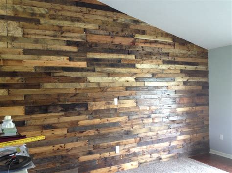 Pallet Board Wall In My Living Room Pallet Wall Ideas Pallet Accent Wall Pallet Wall Decor