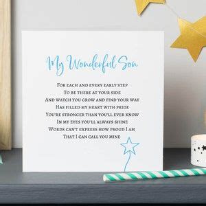 My Wonderful Son Card Original Shmuncki Etsy Birthday Cards For Son Son Poems Cards