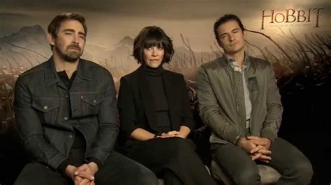 The Hobbit Tbotfa Orlando Bloom Evangeline Lilly Lee Pace Interview