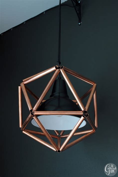 Remodelaholic Diy Geometric Copper Pipe Pendant Light