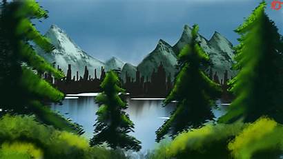 Landscape Digital Painting Lake Hidden Paintings