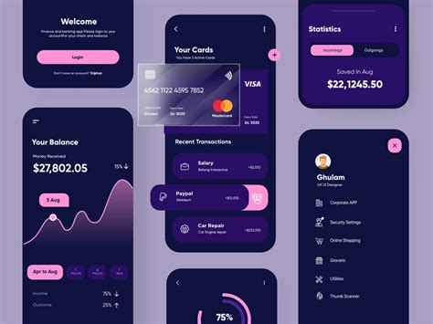 Banking And Finance Mobile App By Ghulam Rasool 🚀 For Cuberto On Dribbble