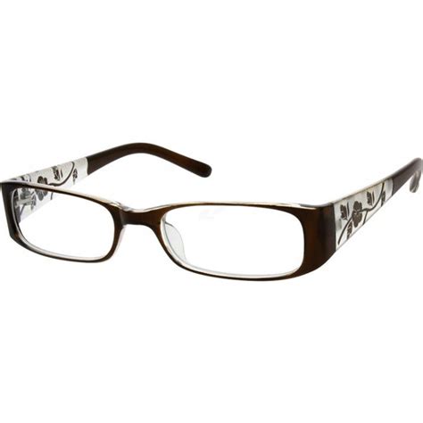 brown rectangle glasses 339115 zenni optical womens glasses fashion eyeglasses eye wear